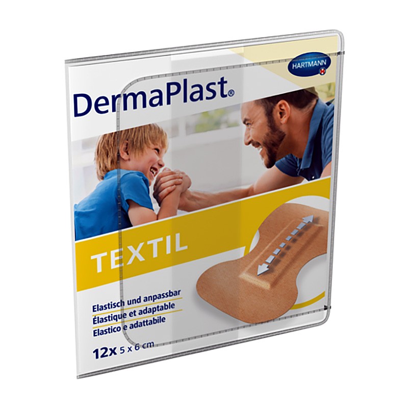 Cerotto per le punta delle dita DermaPlast® Textil, 5 x 6 cm, 12 pezzi